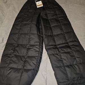 The North Face black quilted snow pants